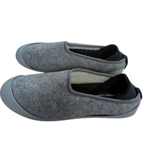 Mahabis Classic Merino Wool Shearling Slippers Gray Size 38